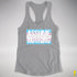 Assume Nothing Transgender Pride Flag Racerback Tank - Heather Grey
